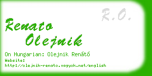 renato olejnik business card